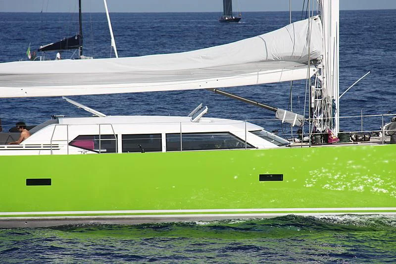 a large white boat aboard INOUI Yacht for Sale