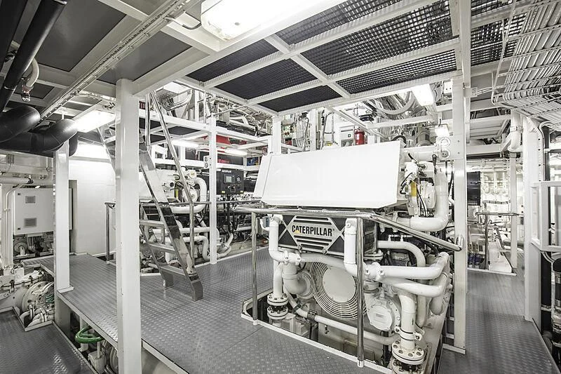 a factory with machinery aboard FIREBIRD Yacht for Charter