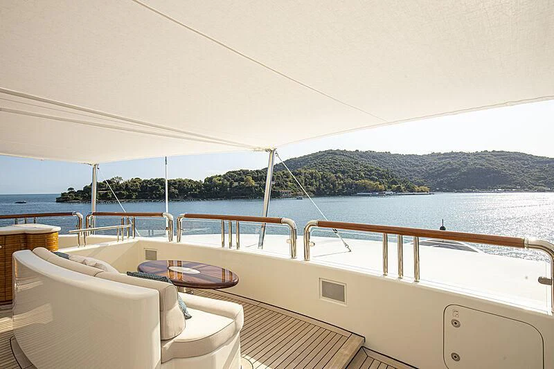 a boat on the water aboard FIREBIRD Yacht for Charter