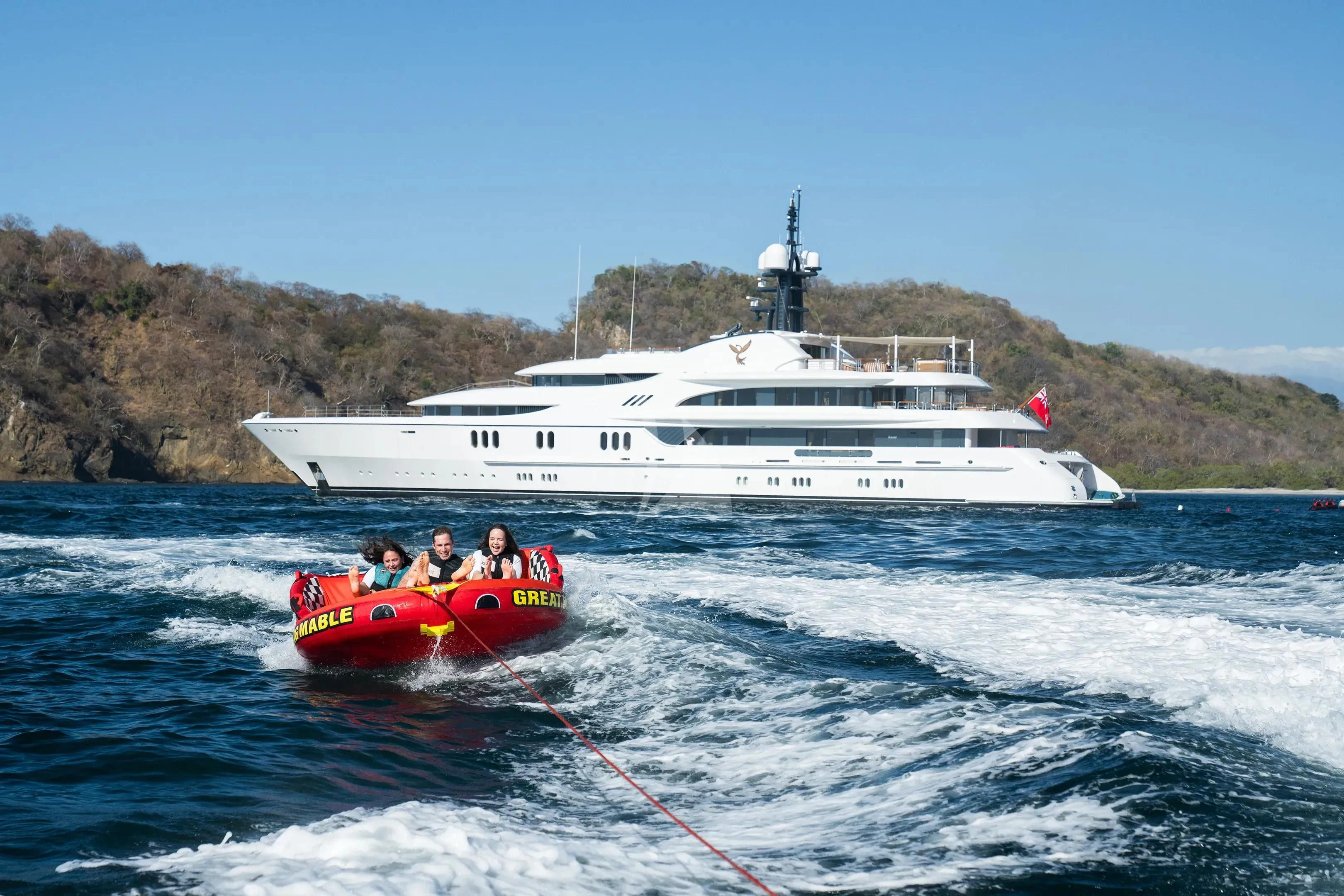 a boat on the water aboard FIREBIRD Yacht for Charter