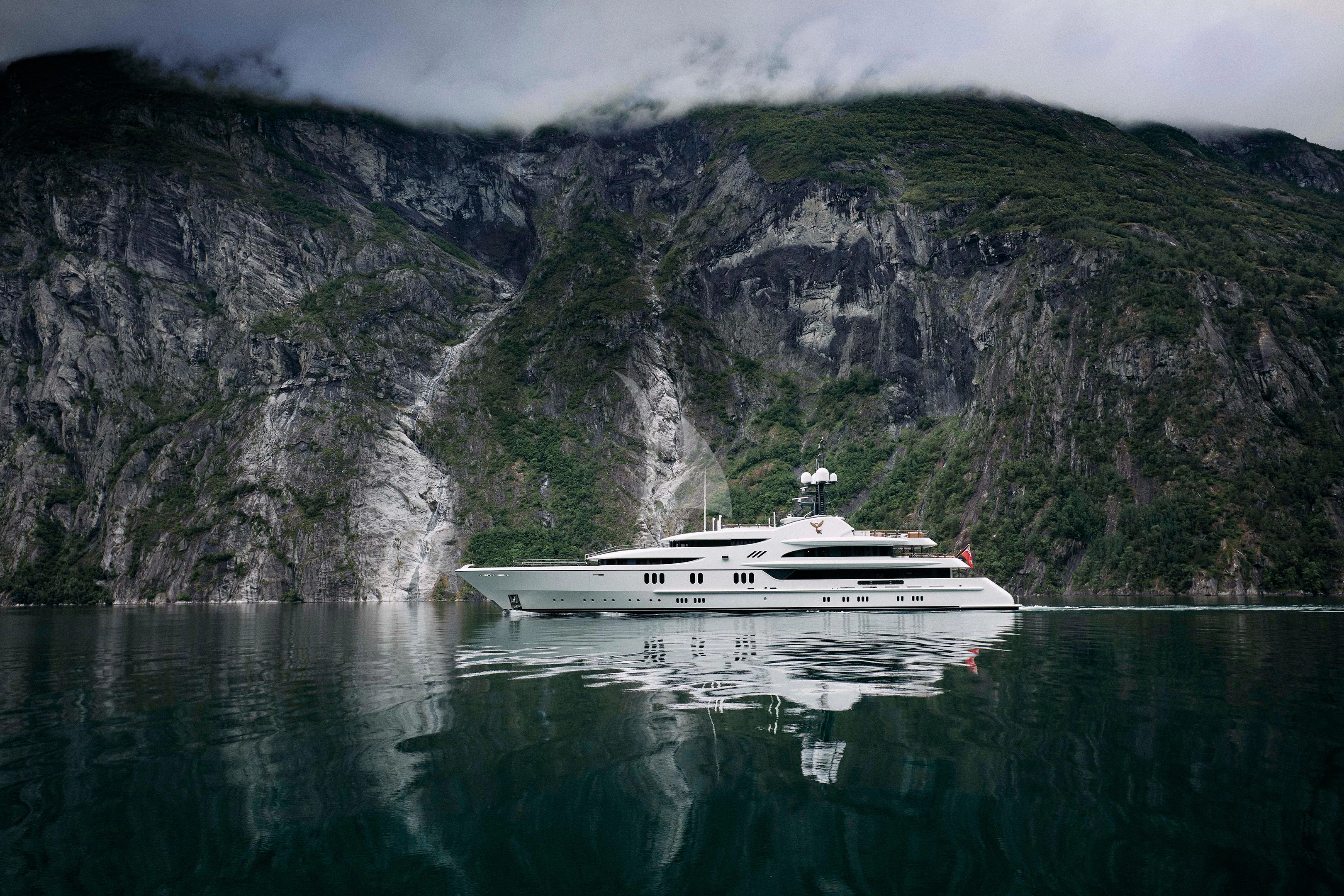 a boat on the water aboard FIREBIRD Yacht for Charter