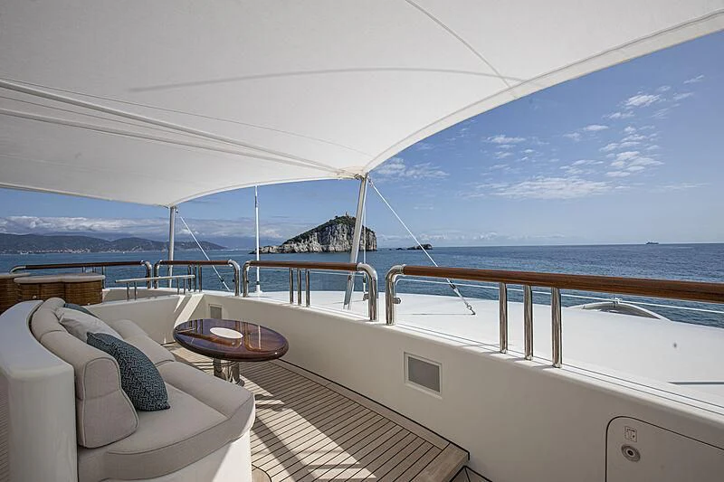 a boat on the water aboard FIREBIRD Yacht for Charter