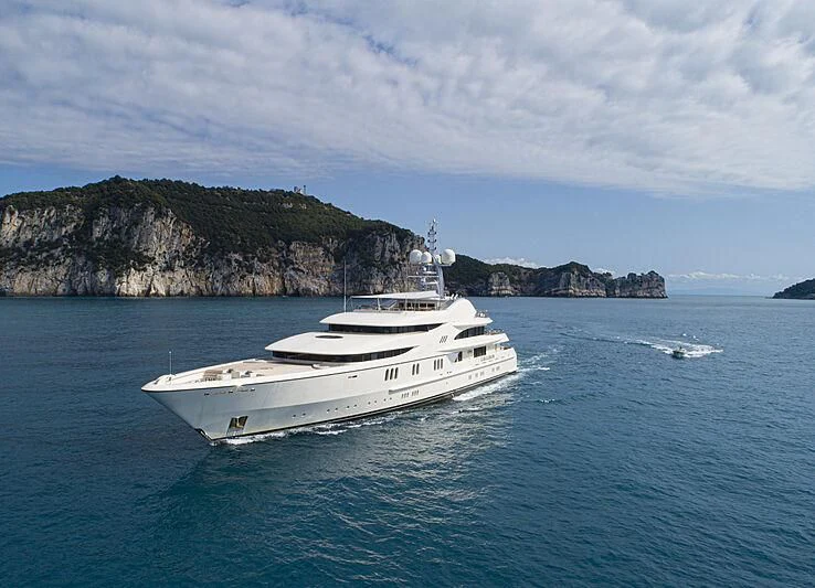 a boat on the water aboard FIREBIRD Yacht for Charter