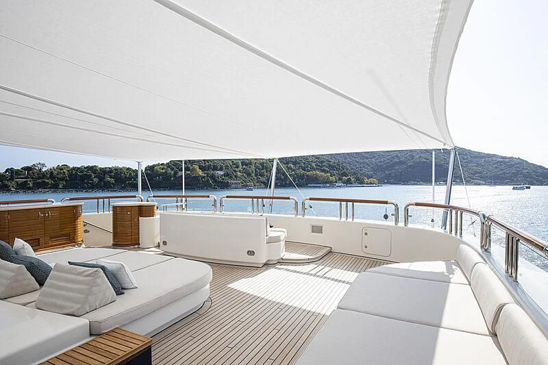 a boat on the water aboard FIREBIRD Yacht for Charter