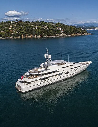 a ship in the water aboard FIREBIRD Yacht for Charter