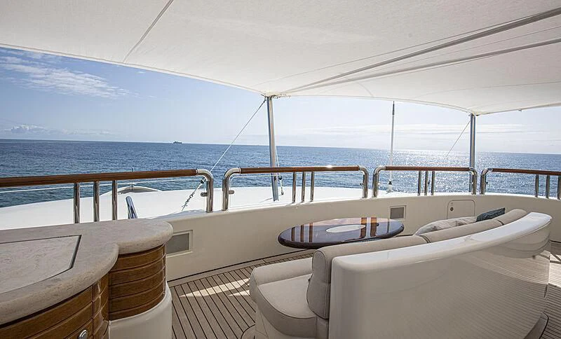 a boat on the water aboard FIREBIRD Yacht for Charter