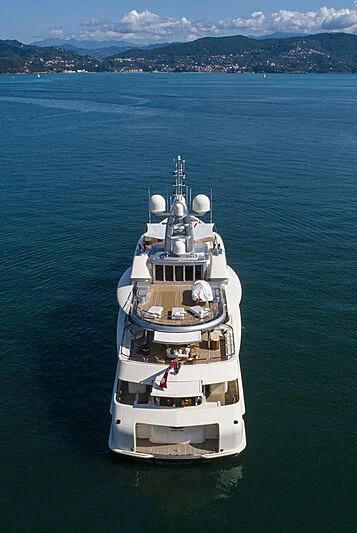 a ship in the water aboard FIREBIRD Yacht for Charter