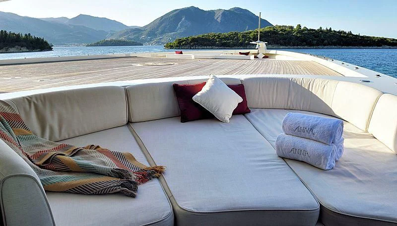 a boat on the water aboard FIREBIRD Yacht for Charter