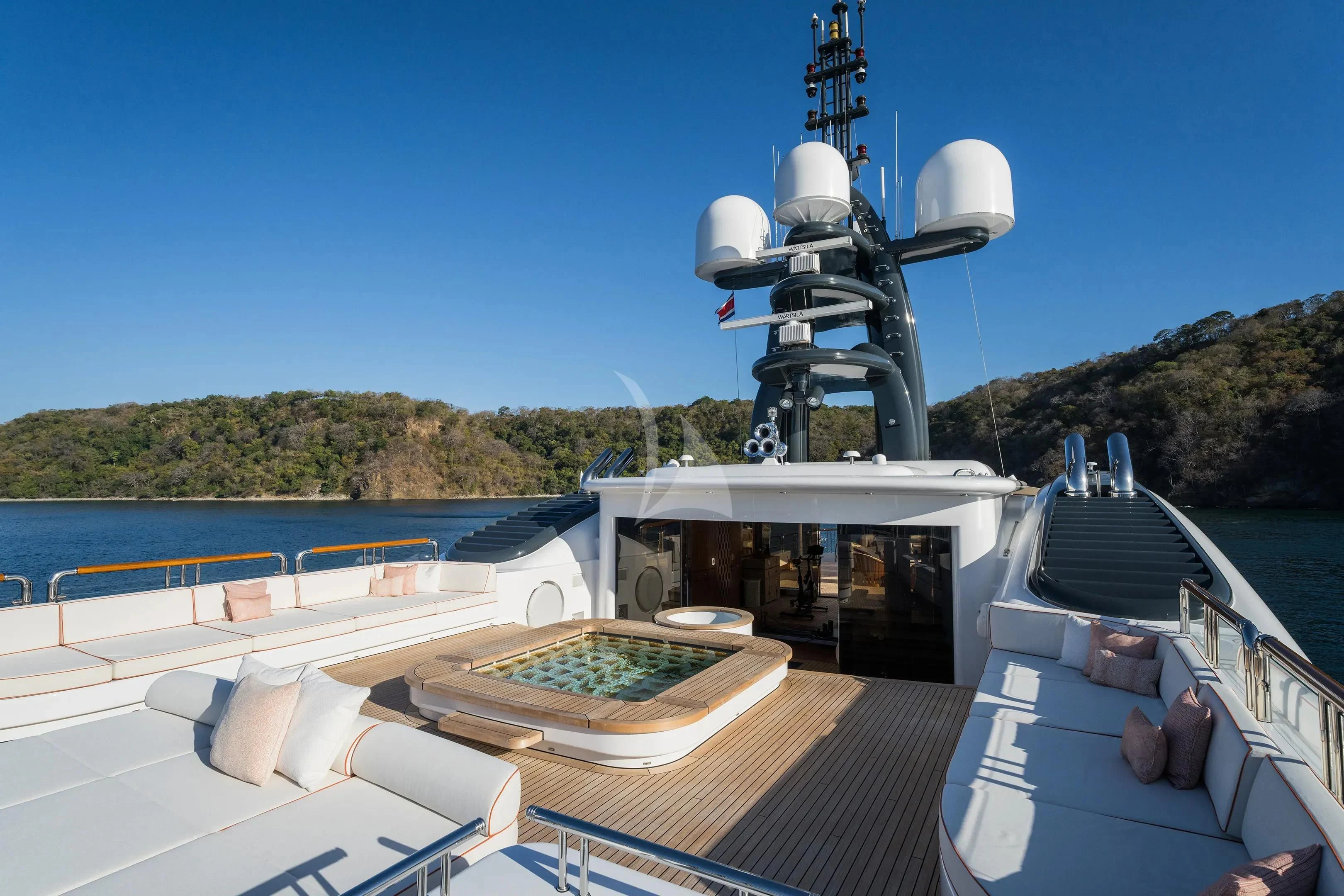 a boat on the water aboard FIREBIRD Yacht for Charter