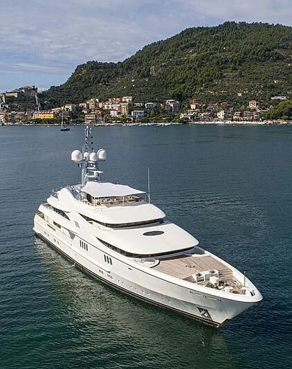 a white boat in the water aboard FIREBIRD Yacht for Charter