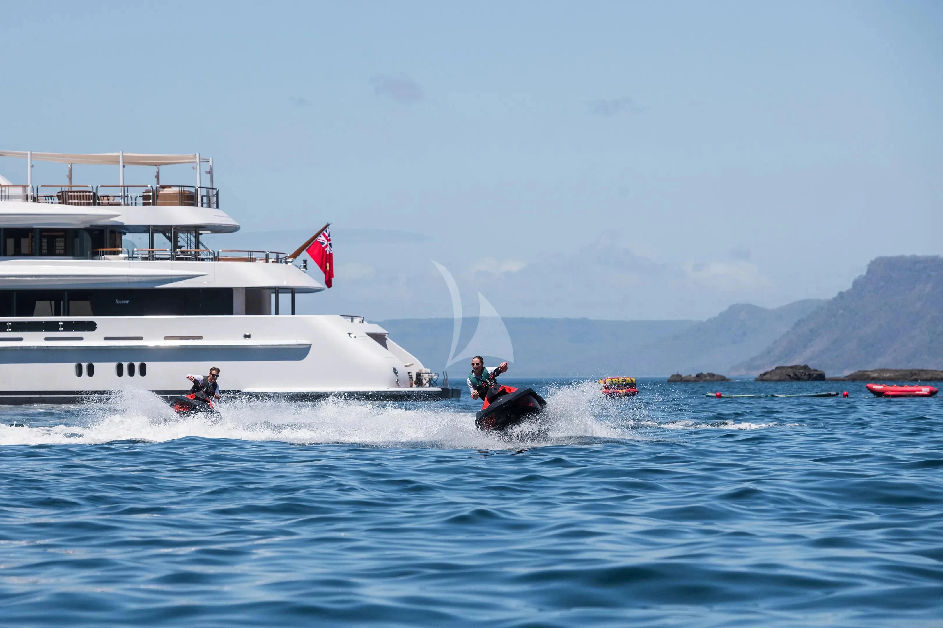 a boat and a boat in the water aboard FIREBIRD Yacht for Charter