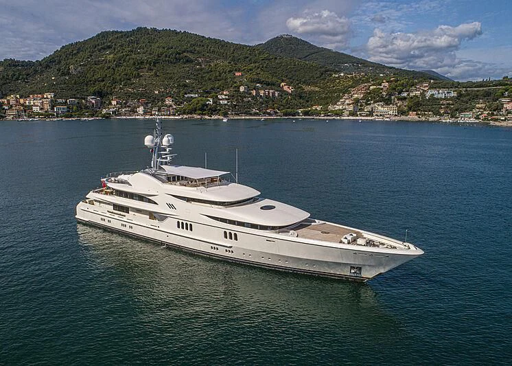 a ship in the water aboard FIREBIRD Yacht for Charter