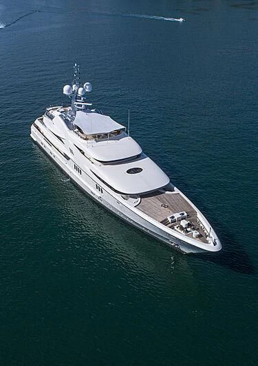 a boat in the water aboard FIREBIRD Yacht for Charter