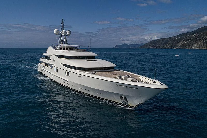 a white yacht in the water aboard FIREBIRD Yacht for Charter