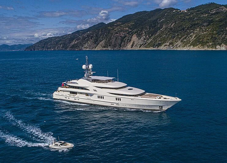 a boat on the water aboard FIREBIRD Yacht for Charter