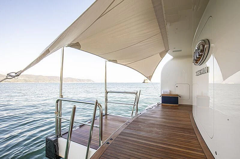 a boat on the water aboard FIREBIRD Yacht for Charter