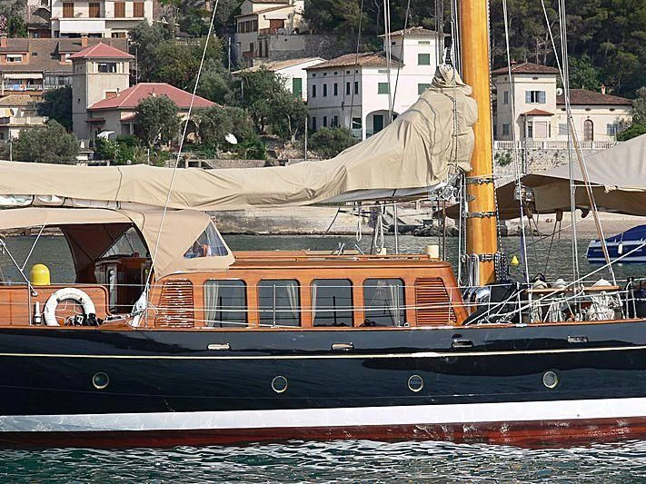a boat on the water aboard ASCHANTI IV OF VEGESACK Yacht for Sale