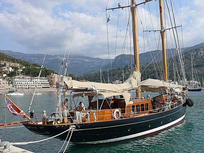 a boat on the water aboard ASCHANTI IV OF VEGESACK Yacht for Sale