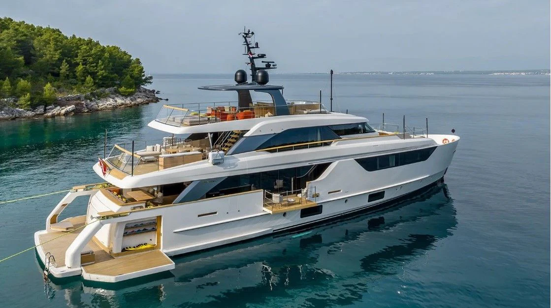 a boat on the water aboard EROS Yacht for Sale