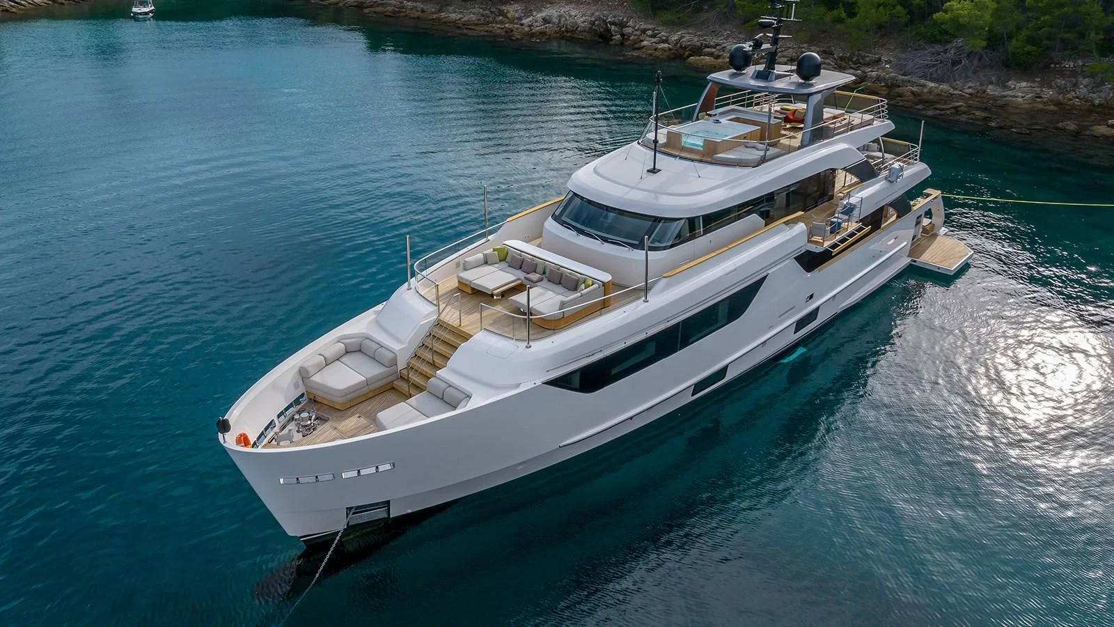 a boat on the water aboard EROS Yacht for Sale