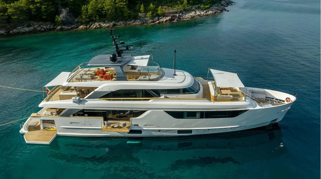 a boat on the water aboard EROS Yacht for Sale