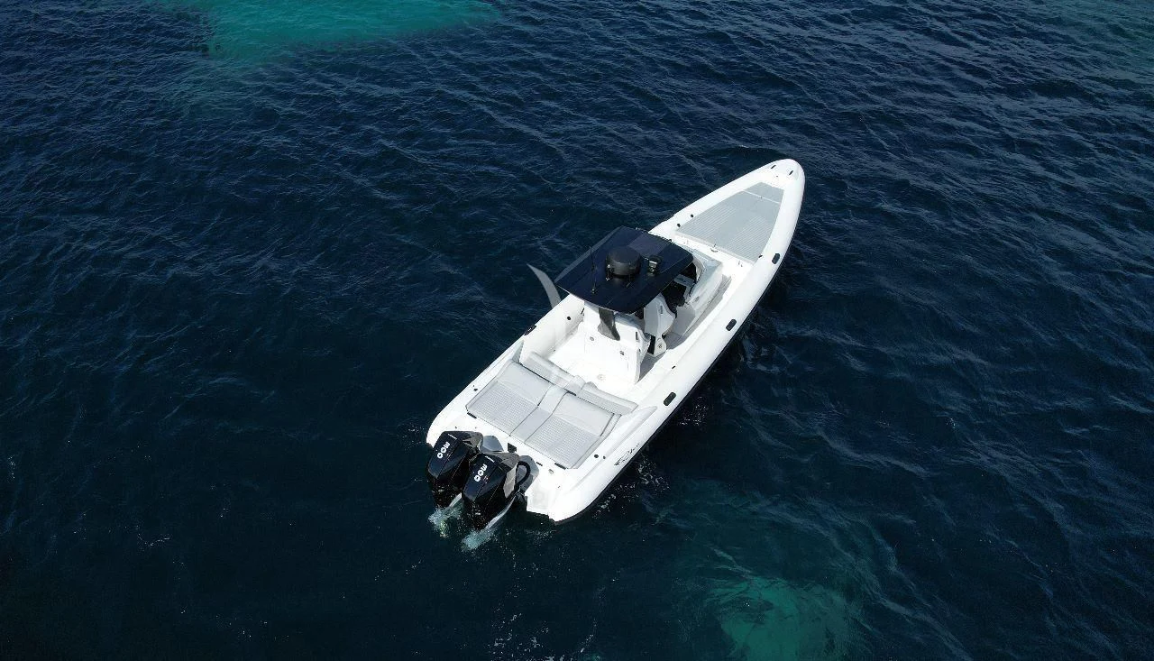 a boat in the water aboard EROS Yacht for Sale