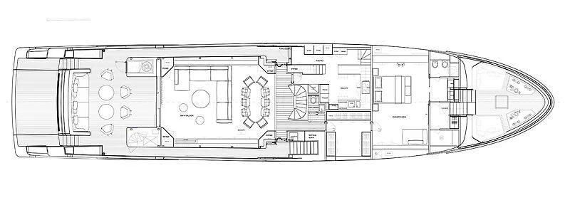 diagram, engineering drawing aboard EROS Yacht for Sale