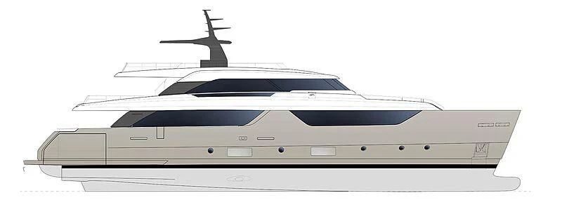 a white and grey boat aboard EROS Yacht for Sale