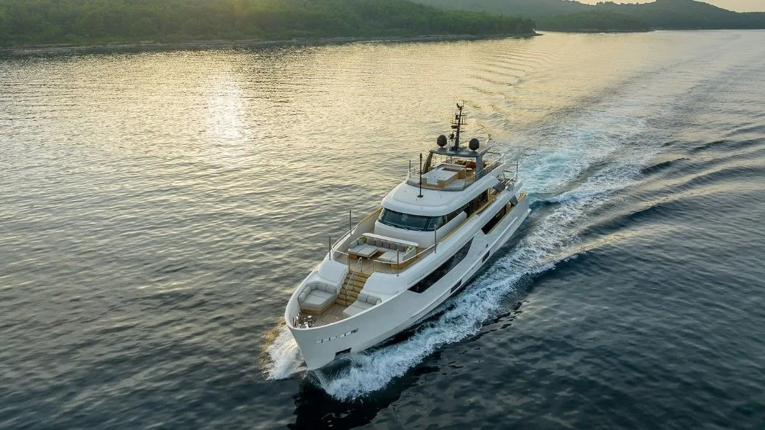 a boat in the water aboard EROS Yacht for Sale