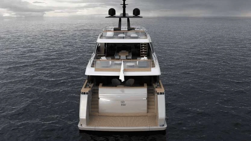 a ship in the water aboard EROS Yacht for Sale