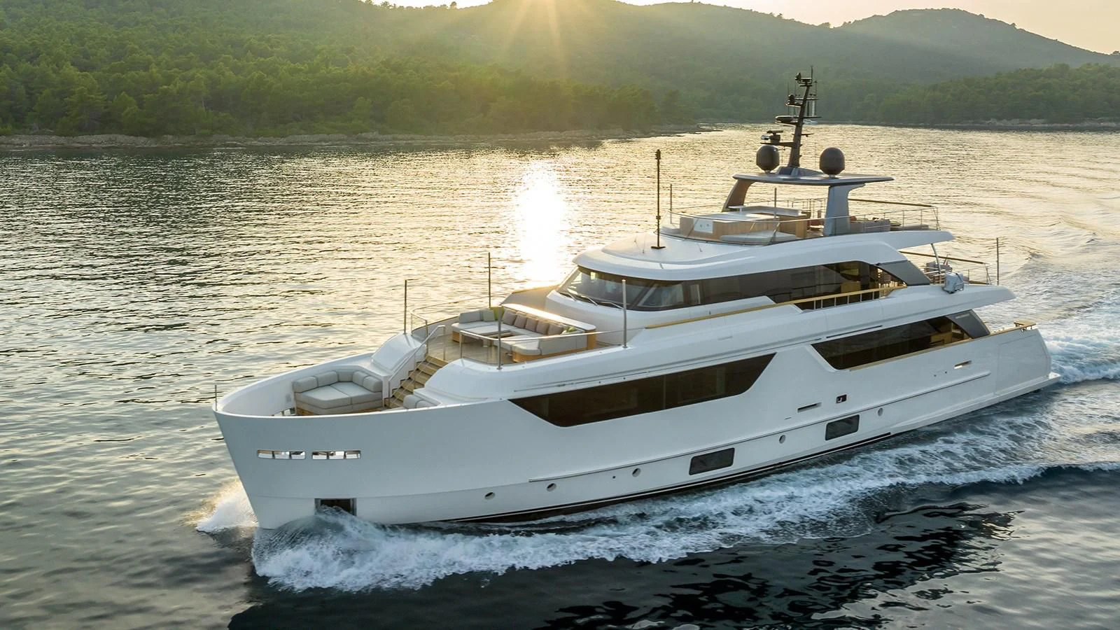 a boat on the water aboard EROS Yacht for Sale
