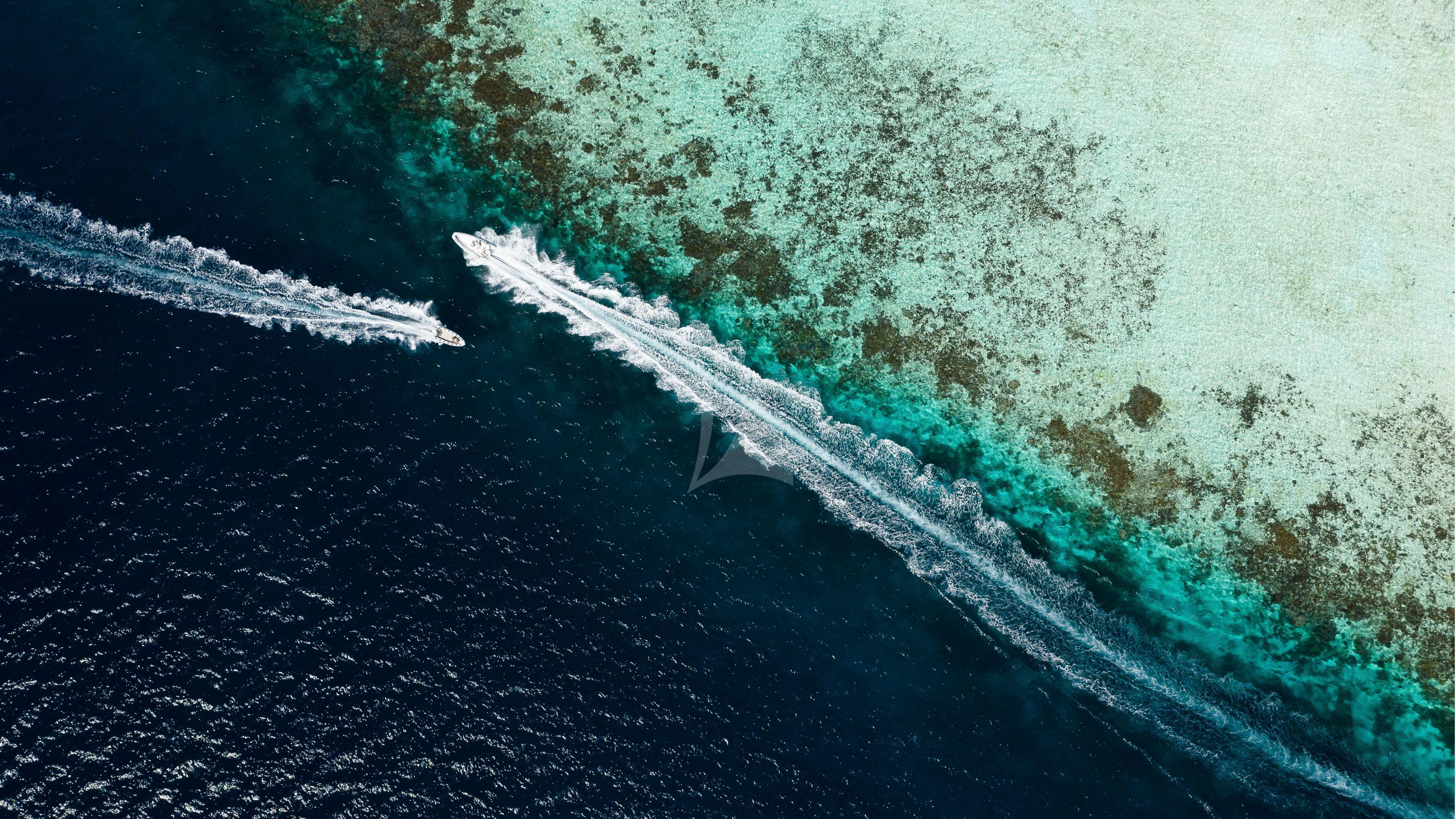 a road surrounded by trees aboard DUNIA BARU Yacht for Charter