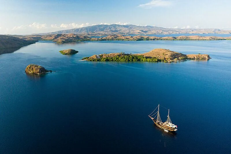 a boat in the water aboard DUNIA BARU Yacht for Charter
