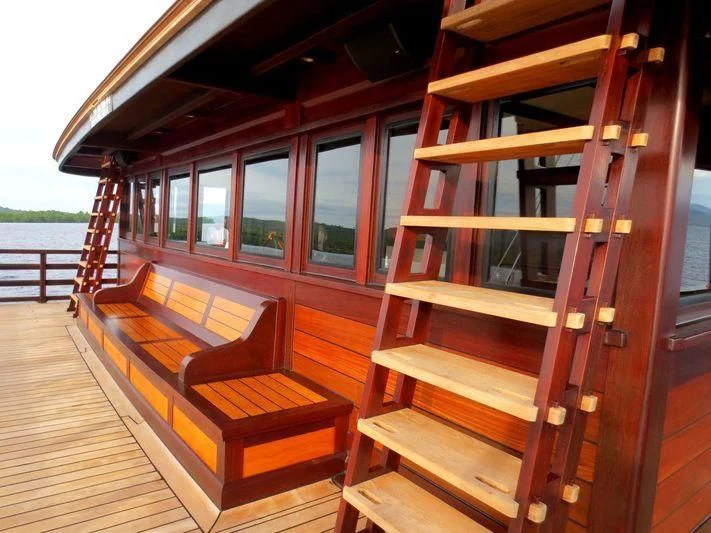 a cabin with bunk beds aboard DUNIA BARU Yacht for Charter
