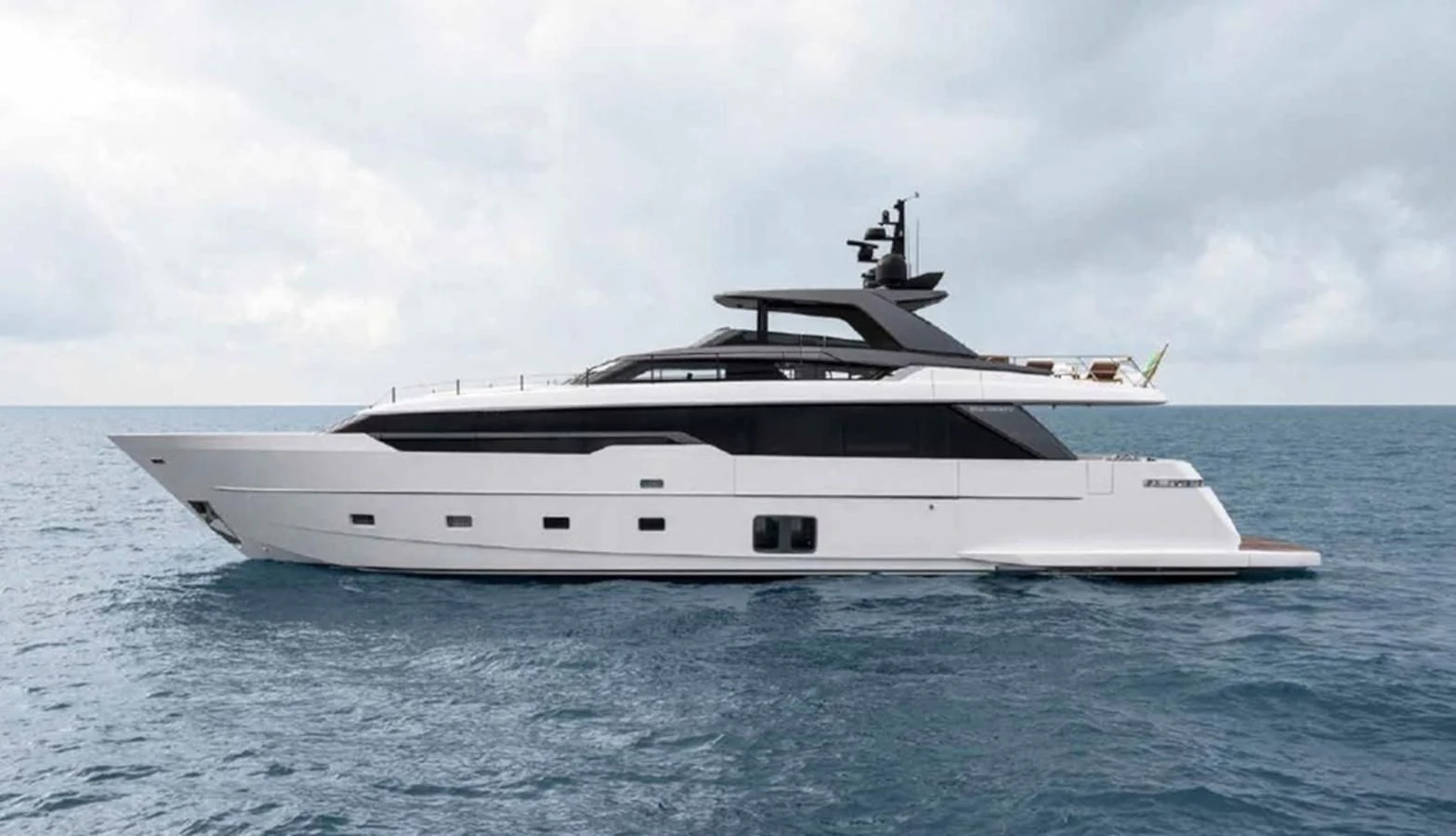 a white yacht in the water aboard STRA DODO Yacht for Sale