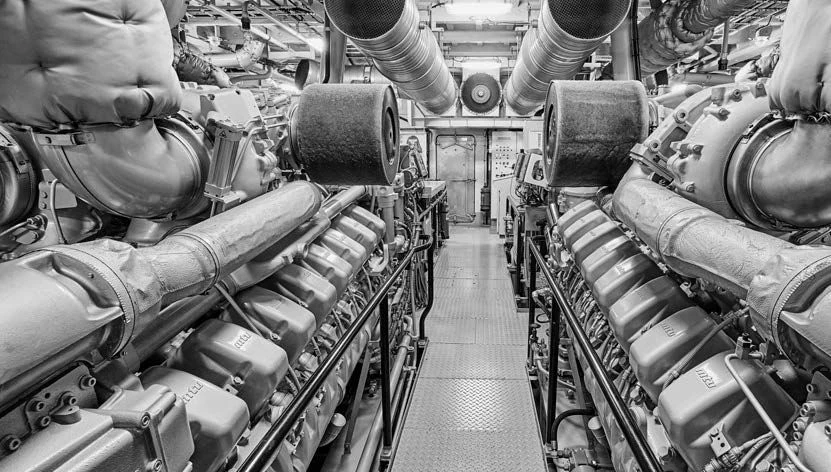 a room full of tanks aboard KALM Yacht for Sale