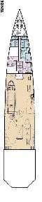 a tall building with a tower aboard KALM Yacht for Sale