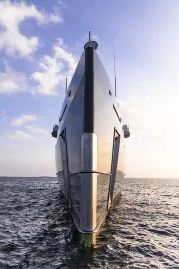 a submarine in the water aboard KALM Yacht for Sale