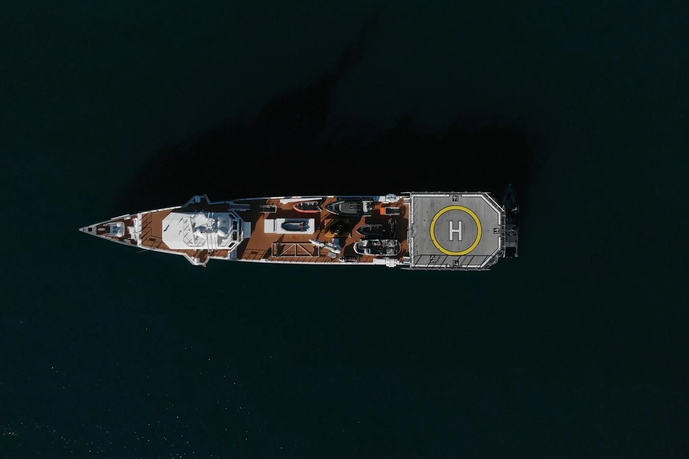a close-up of a spacecraft aboard KALM Yacht for Sale