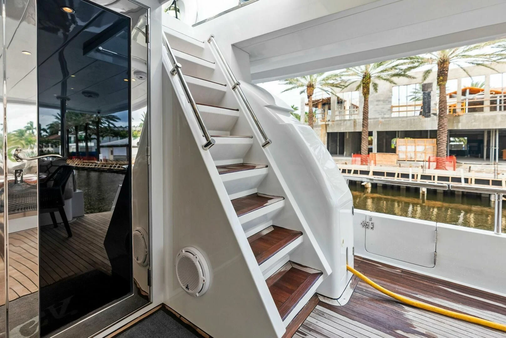 a room with a slide aboard TORTUGA Yacht for Sale