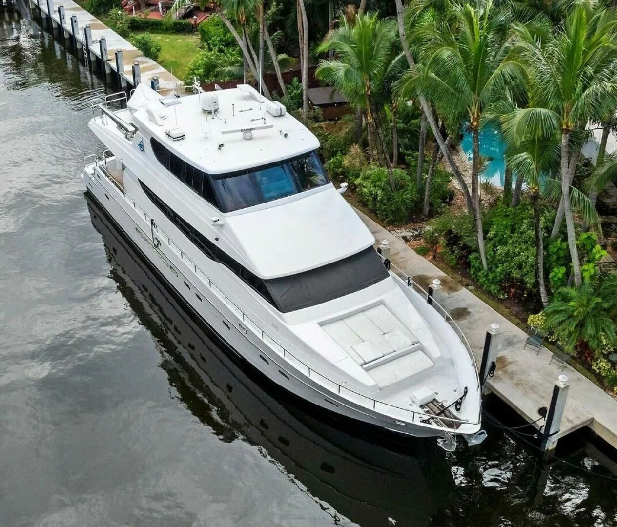 a boat on the water aboard TORTUGA Yacht for Sale