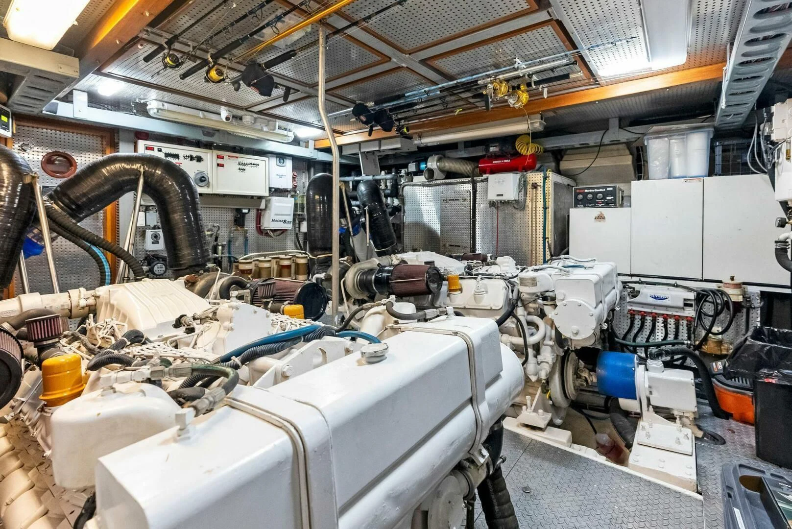 a factory with machinery aboard TORTUGA Yacht for Sale