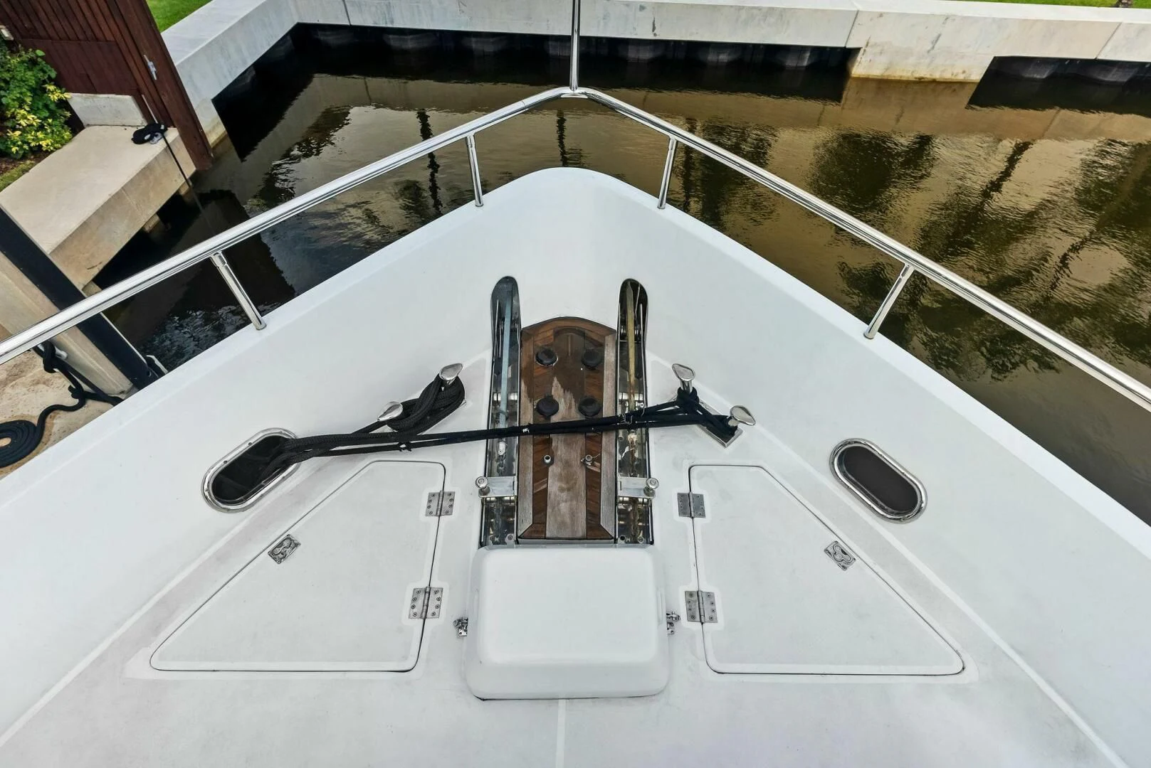 a person sitting in a white machine aboard TORTUGA Yacht for Sale