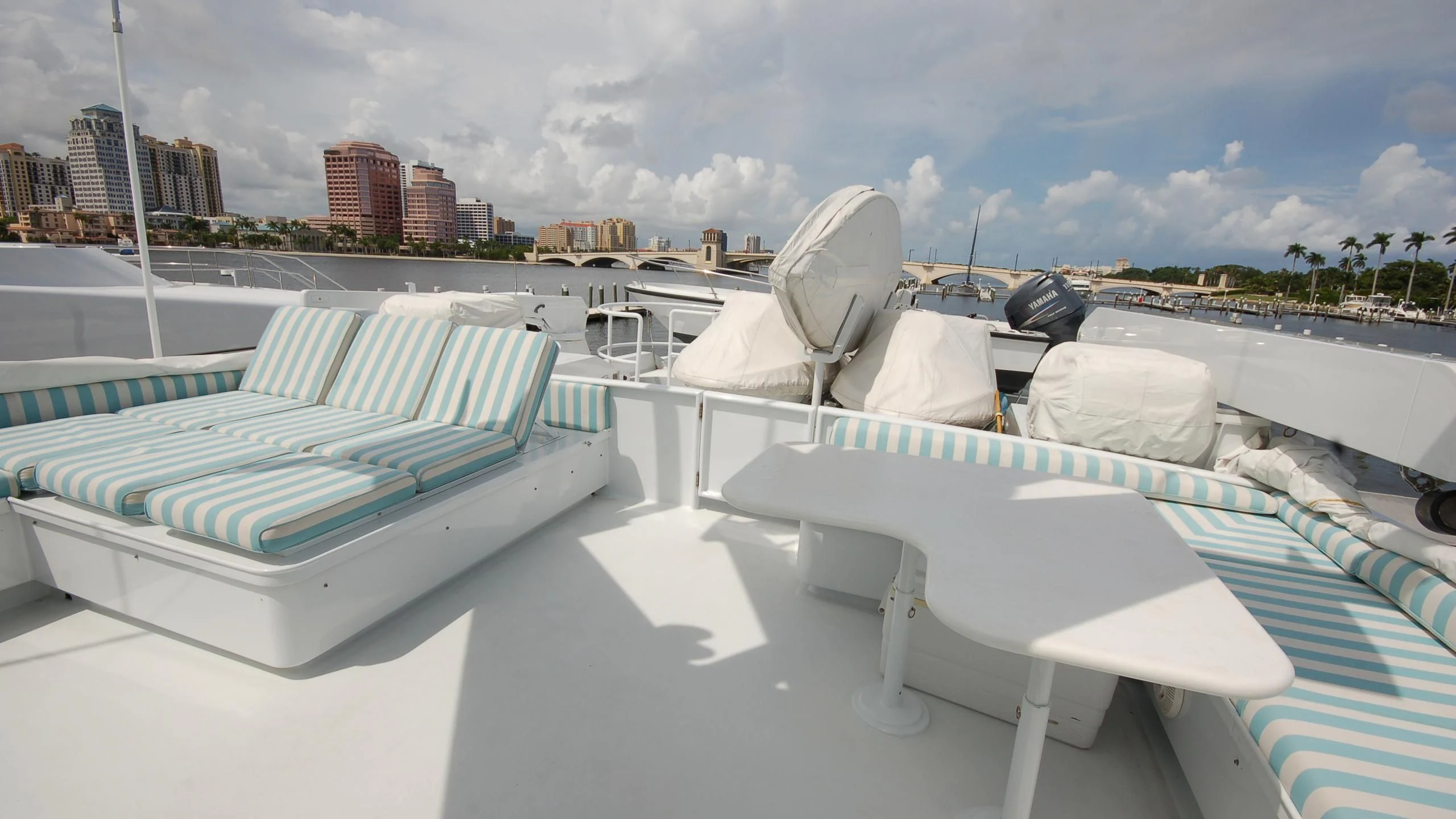 a row of boats on a dock aboard CONTRARIAN ROSE Yacht for Sale