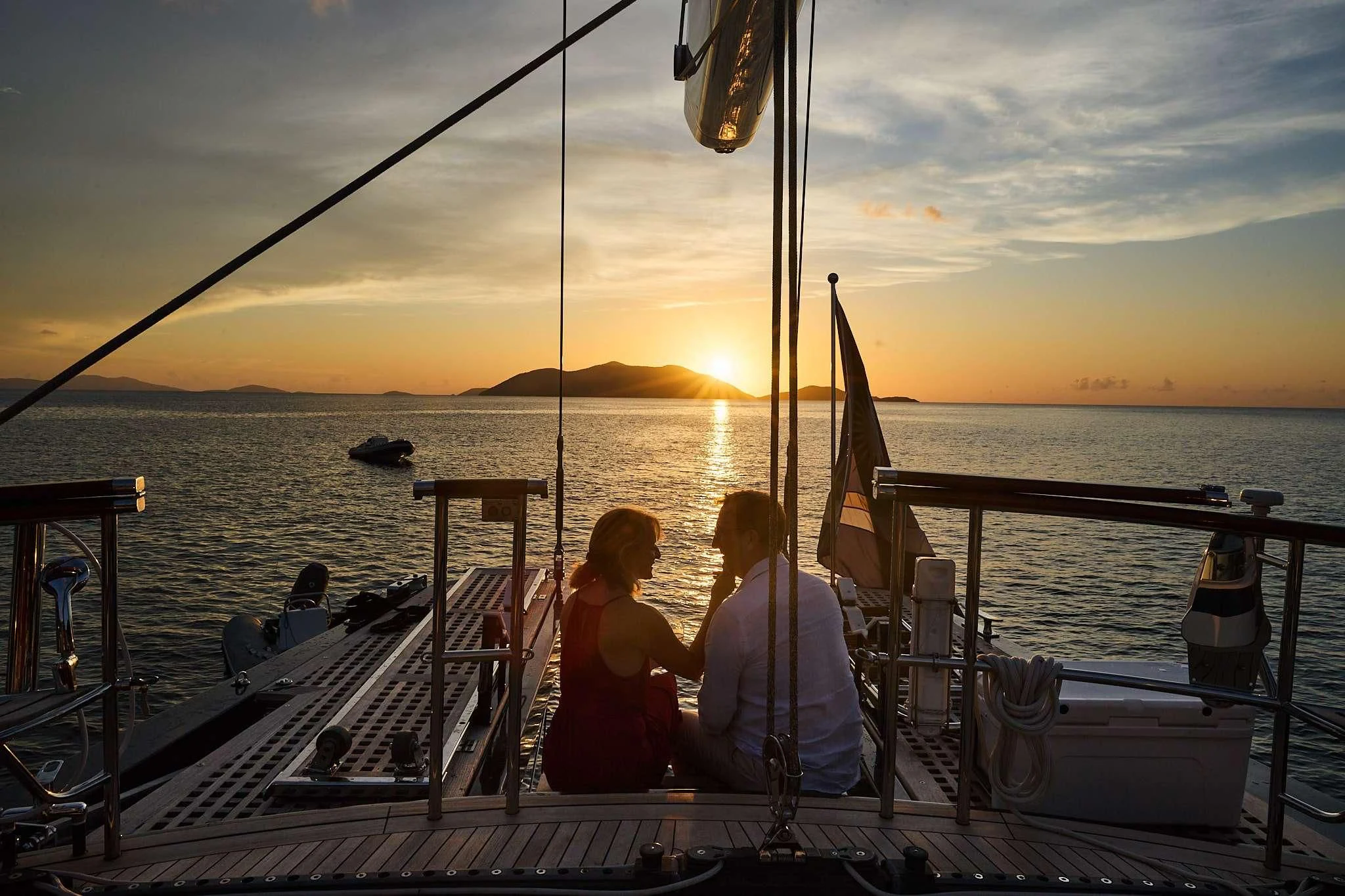 a group of people on a boat aboard ABIDE Yacht for Sale
