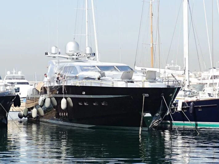 a group of boats are parked in the water aboard BAGHEERA Yacht for Sale