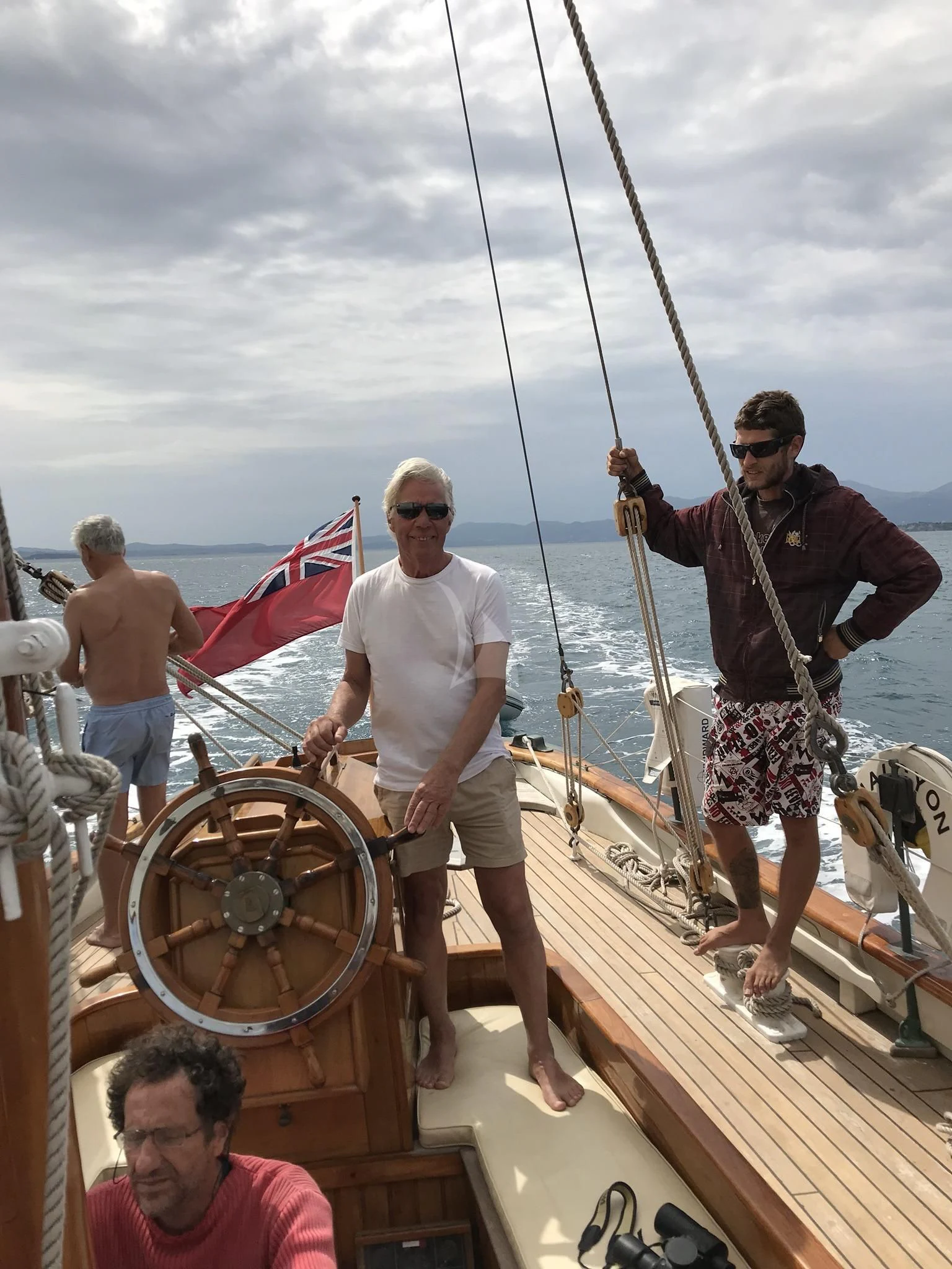 a group of people on a boat aboard HALCYON Yacht for Sale