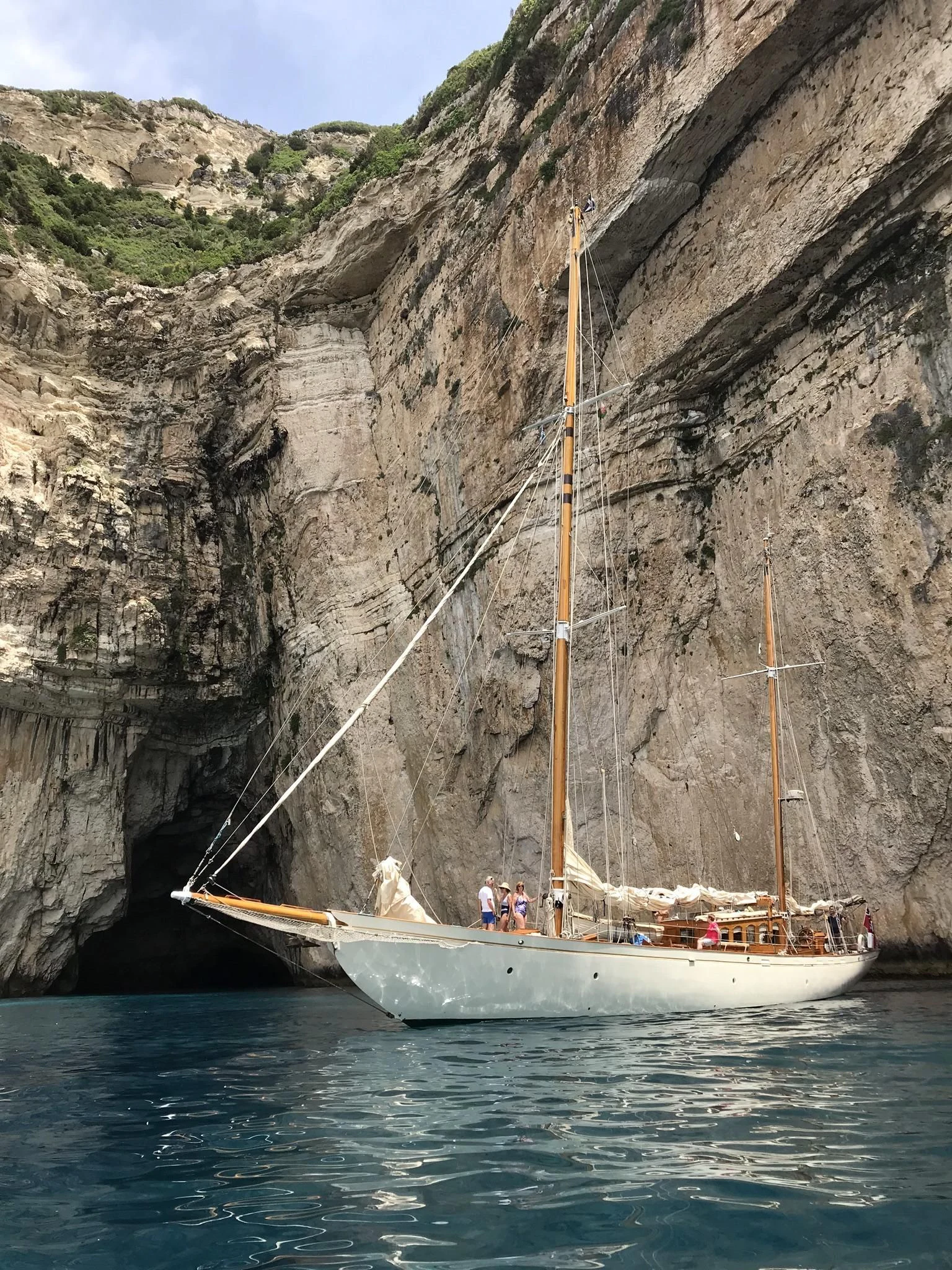 a boat sailing in the water aboard HALCYON Yacht for Sale
