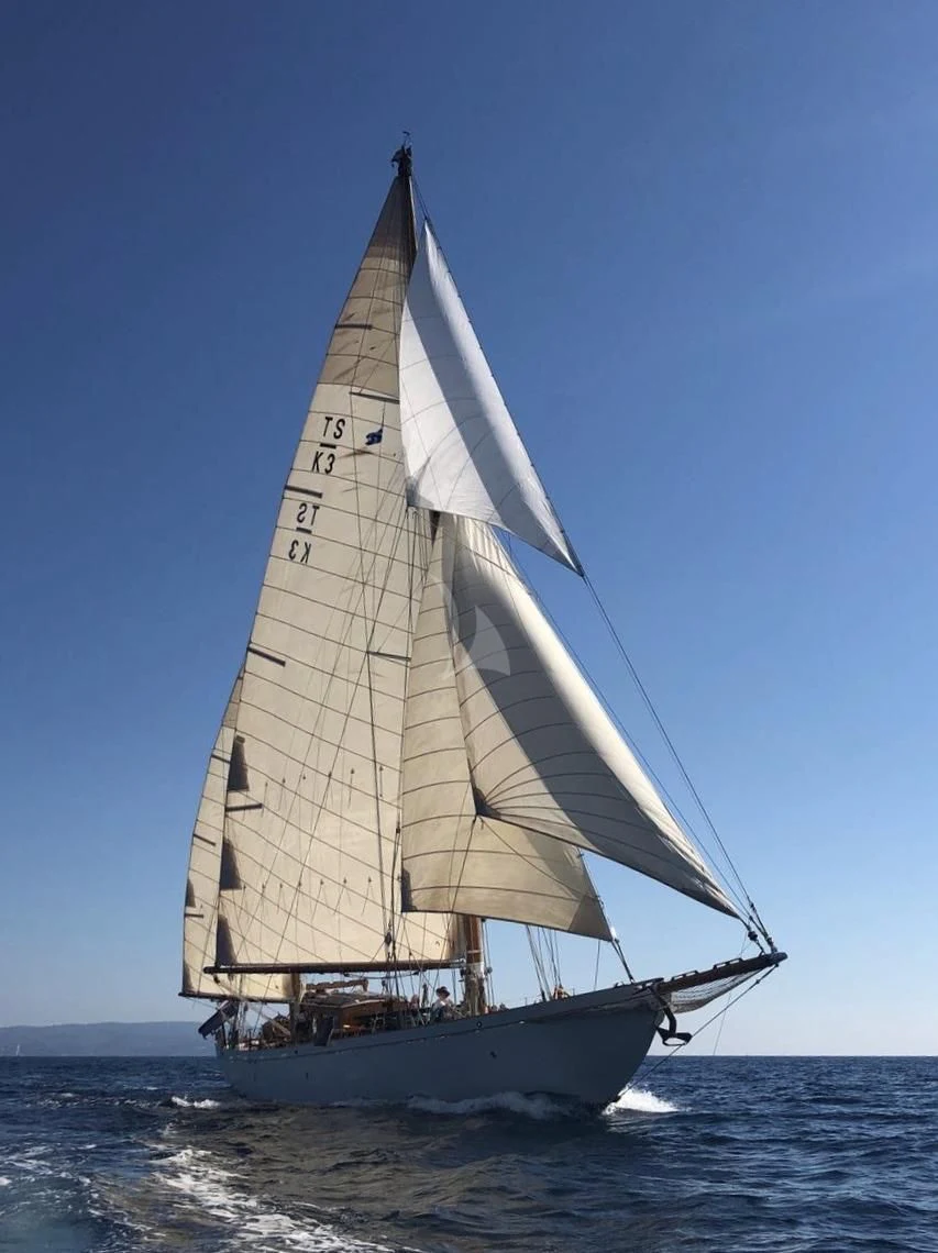 a sailboat on the water aboard HALCYON Yacht for Sale