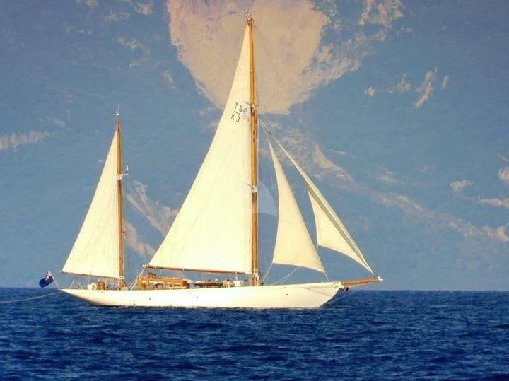 a sailboat on the water aboard HALCYON Yacht for Sale